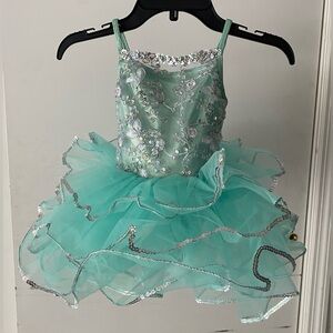 Curtain Call Mint Green Tutu First Dance Costume XS